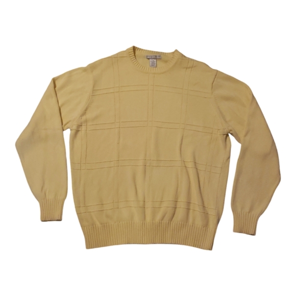 Geoffrey Beene Sweater 100% COTTON size L, YELOW - Picture 1 of 8